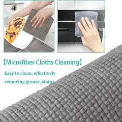 1Pc Durable Kitchen Scrub Cloth - Microfiber Cleaning Cloth Roll, Wear-Resistant Multipurpose Cleaning Cloths for Kitchen, Reusable & Disposable Dish Washing Cloth Towels (20×22cm)