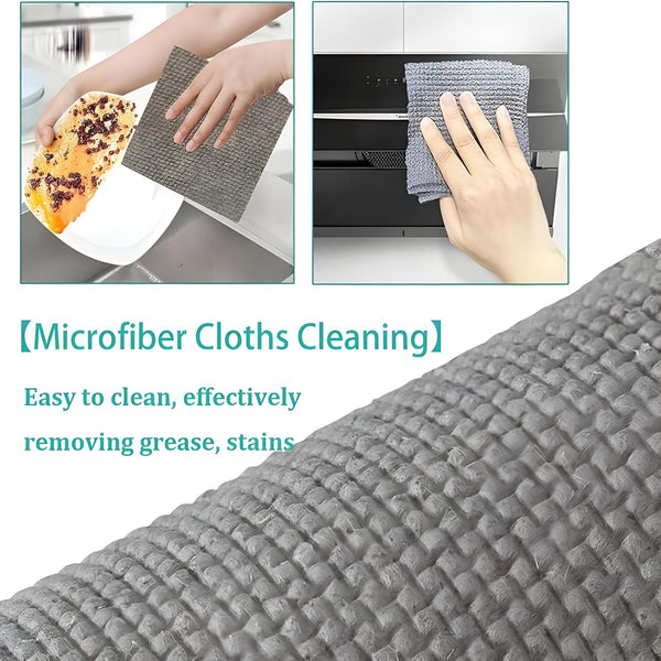 1Pc Durable Kitchen Scrub Cloth - Microfiber Cleaning Cloth Roll, Wear-Resistant Multipurpose Cleaning Cloths for Kitchen, Reusable & Disposable Dish Washing Cloth Towels (20×22cm)