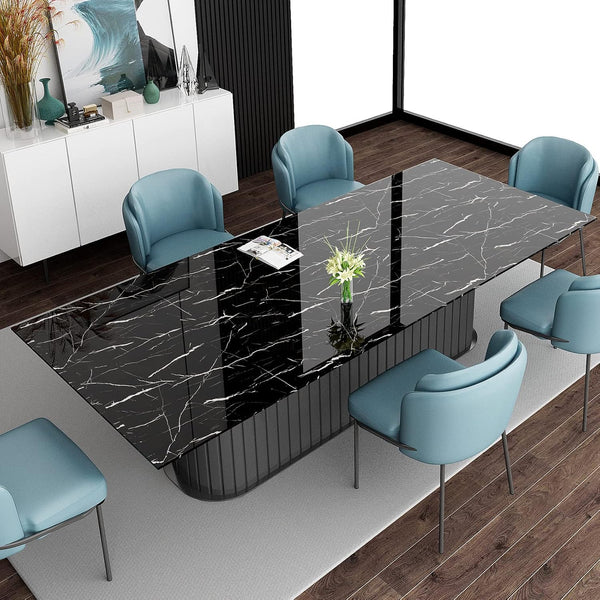 Self Adhesive Wallpaper Roll | Waterproof & Oil-Proof Peel & Stick Vinyl Sheet for Kitchen, Furniture, Tabletop, Cabinets & Wall Décor (Black Marbal)