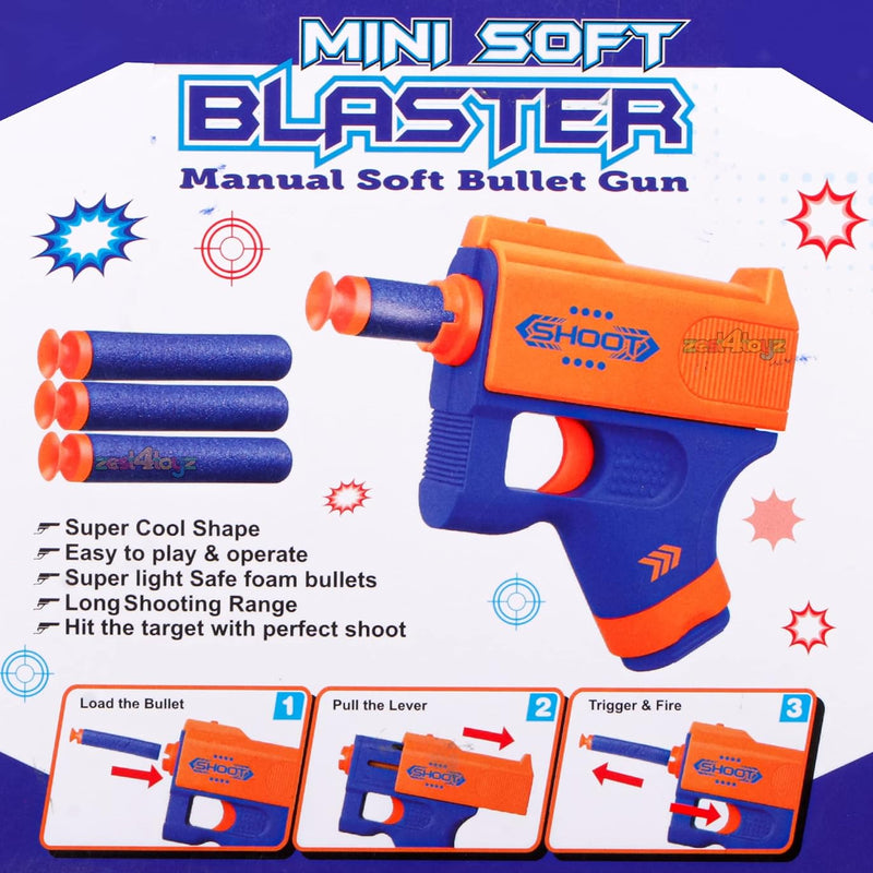 Blaster Storm Safe and Long Range Toy Gun for Kids Included 3 Bullets Toy Gun for Kids (Blue)