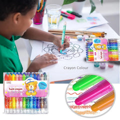 2 Twist Crayons for Kids - 24 Pcs Crayon Set for Kids