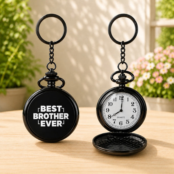 Best Brother Ever Time Piece Keychain