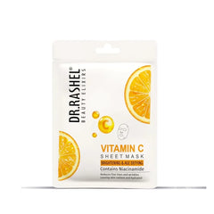 DR.RASHEL Vitamin C Face Sheet Mask With Serum For Women and Men | All Skin Types | Soft and Healthy Skin | Deep Cleansing & Oil Control | Repairing & Nourishment | Soothing And Hydrating | Paraben Free | Pack Of 1 | 20 Grams Each