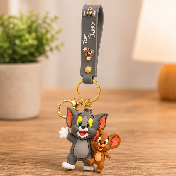 Tom And Jerry Silicone Keychains