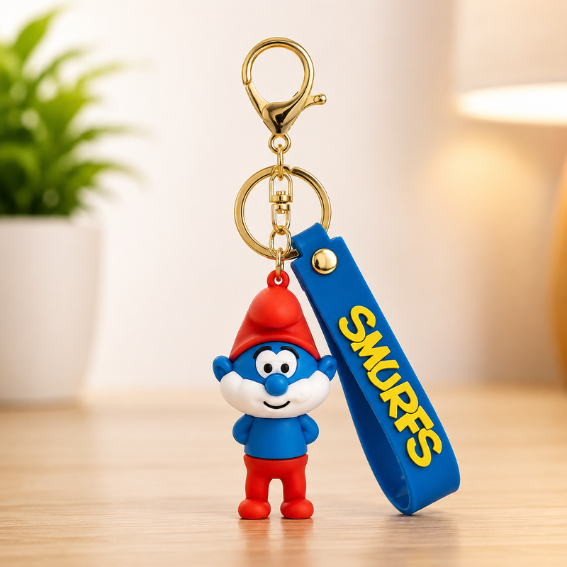 Smurf Silicone Keychains