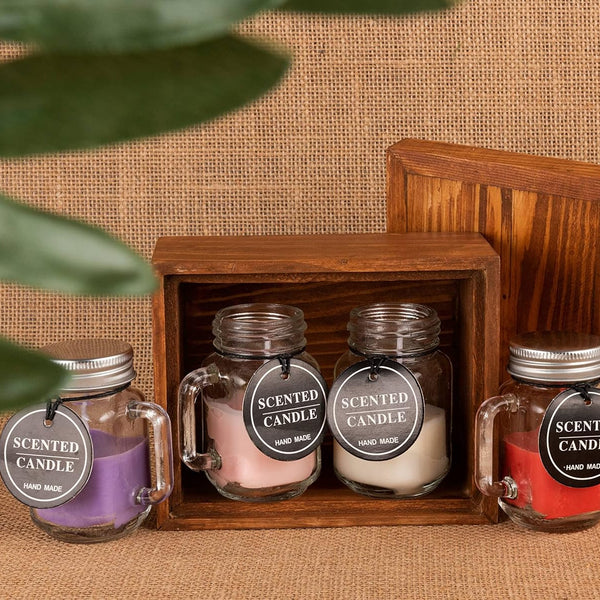 Handmade Scented Candles in Mason Jars