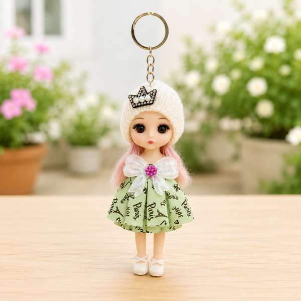Doll Hat Bag Charm Keychain