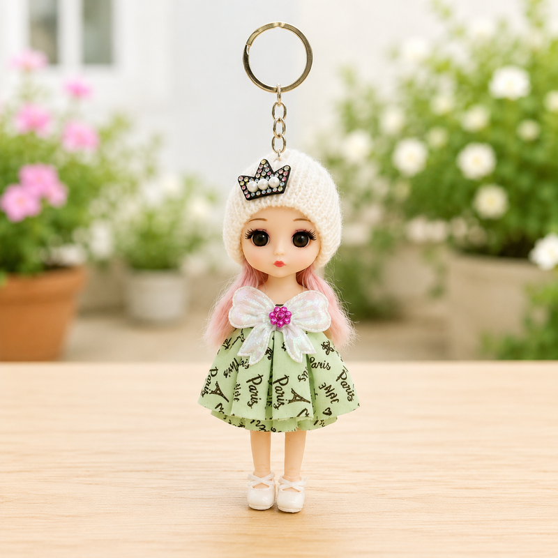 Doll Hat Bag Charm Keychain