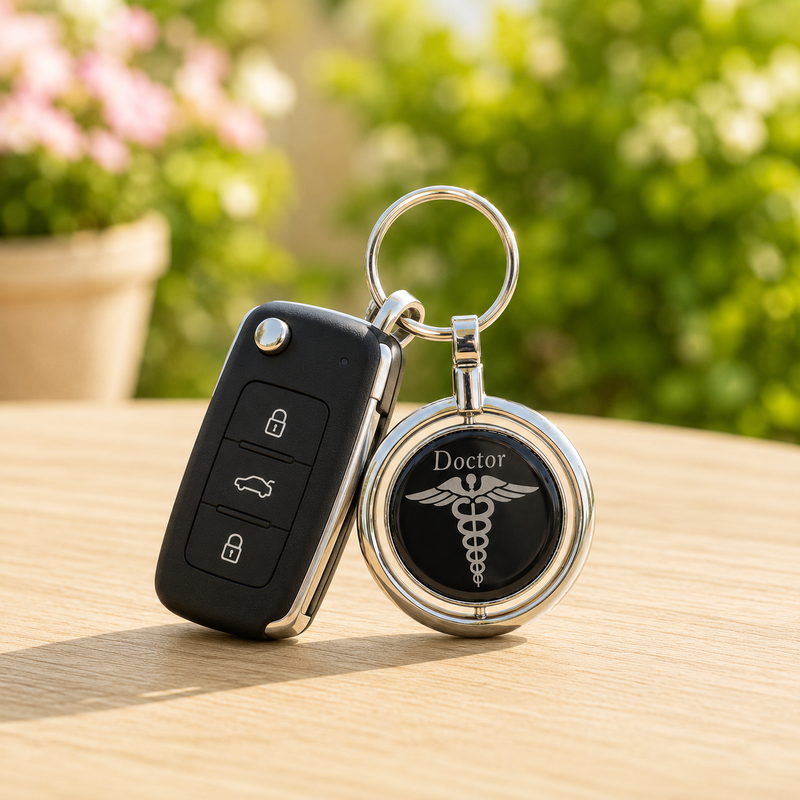 Doctor Round Keychain
