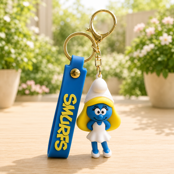 Smurf Silicone Keychain