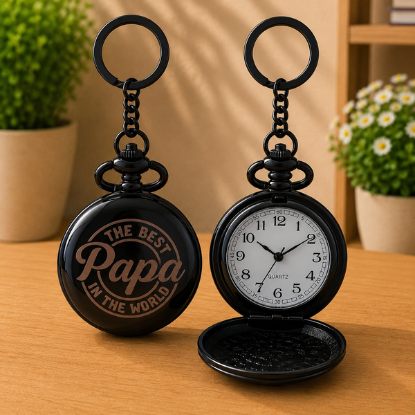 To My Dad Time Piece Keychain