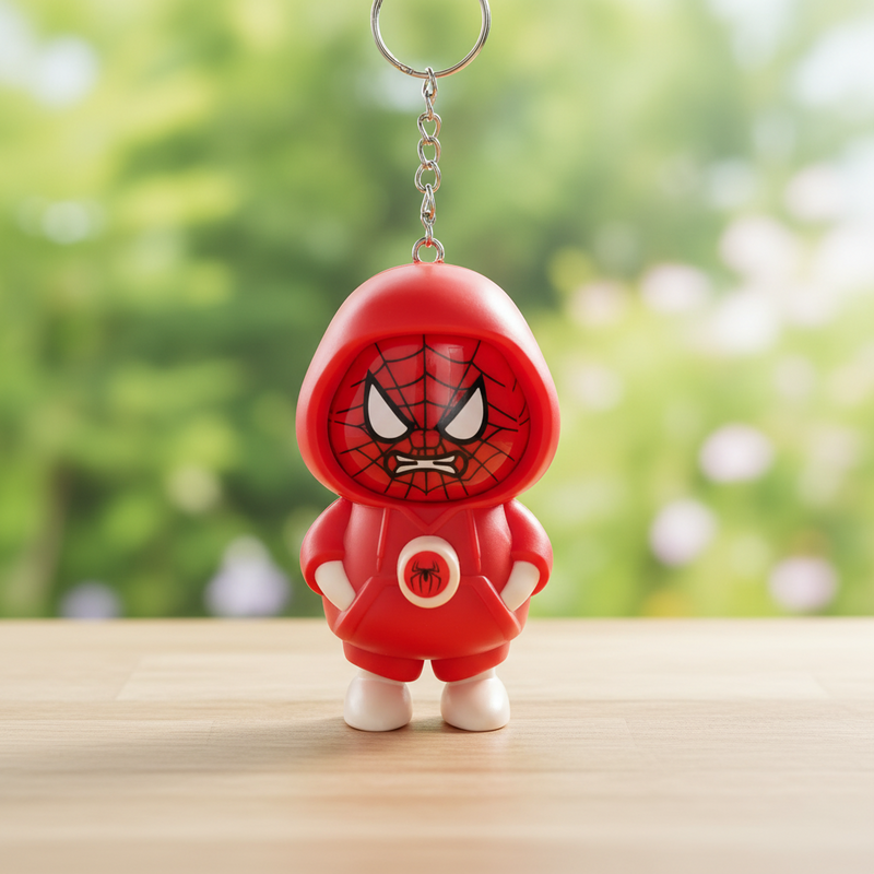 Spiderman Face Changing Keychain
