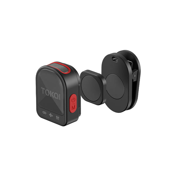 TOKQI Wireless Microphone H01 with Magnetic Clip for iPhone/Android/PC, Compact Mic, Noise Cancelling