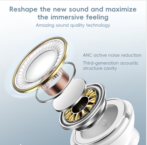 REMAX COLORFULL LIGHTS ANC+ENC EARBUDS LIGHTWEIGHT & PORTABLE