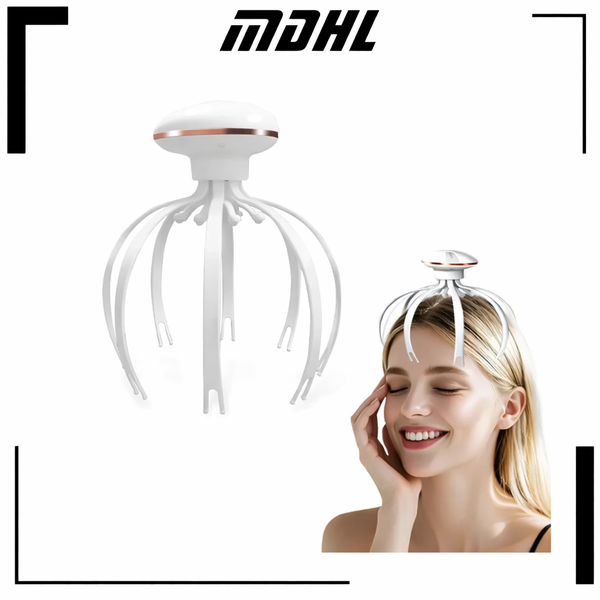 MDHL Electric Jellyfish Head Massager - Hand-Shaped Design for Gentle Relaxing Head Care