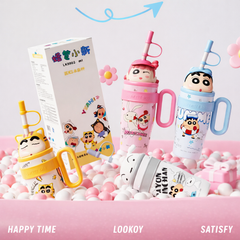 3D Shinchan Insulated Steel Tumbler With Straw Lid / Cutest Shipper