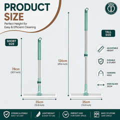Heavy Duty Magic Broom Silicone Wiper With 180 Degree Rotating Head,Stainless Steel Extendable Handle Multipurpose Bathroom Silicon Wiper