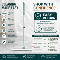 Heavy Duty Magic Broom Silicone Wiper With 180 Degree Rotating Head,Stainless Steel Extendable Handle Multipurpose Bathroom Silicon Wiper