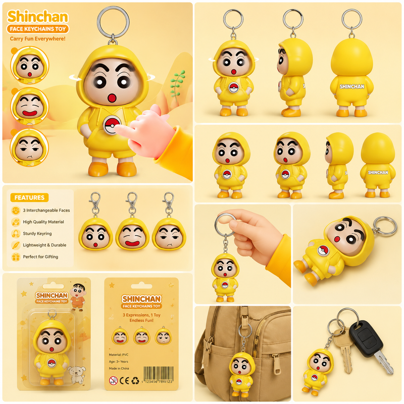Shinchan Face Keychains Toy
