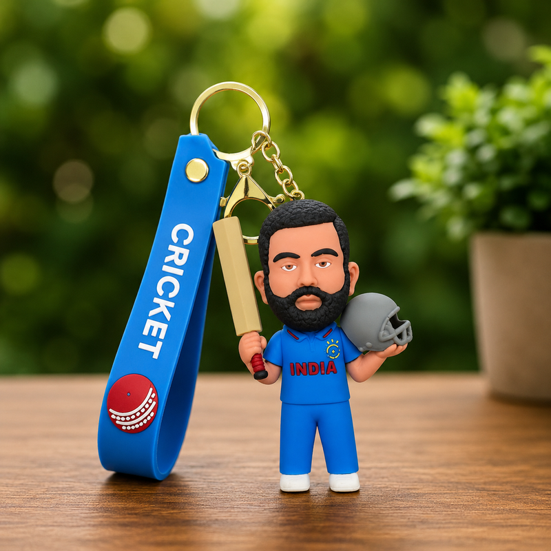 Rohit Sharma Silicone Keychains