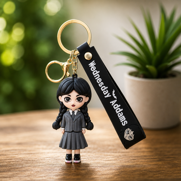 Wednesday Silicone Keychains