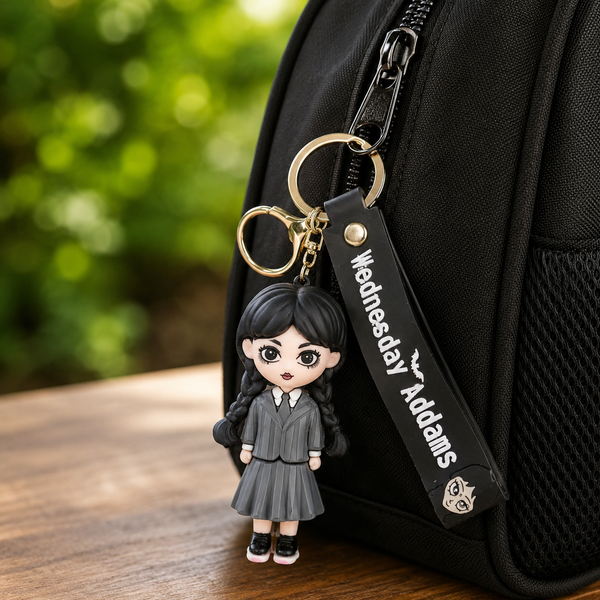 Wednesday Silicone Keychains