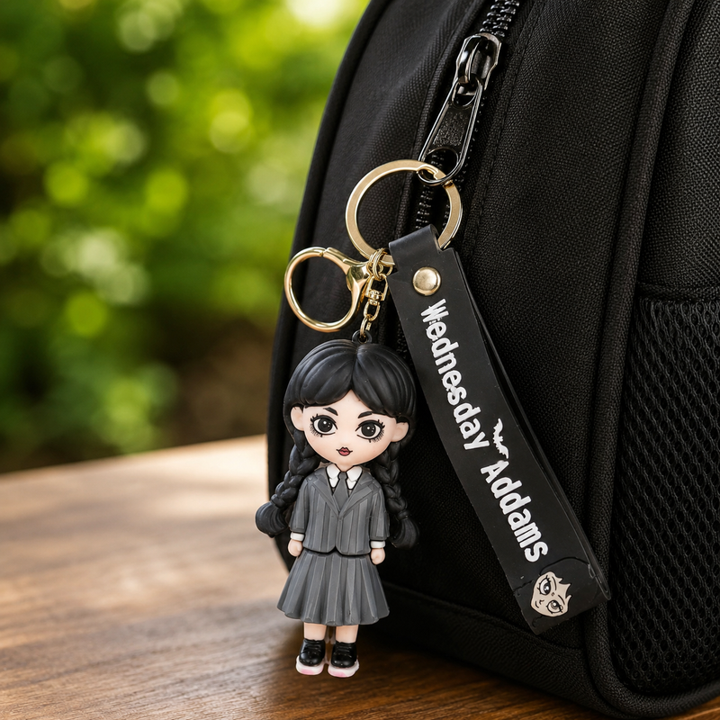 Wednesday Silicone Keychains