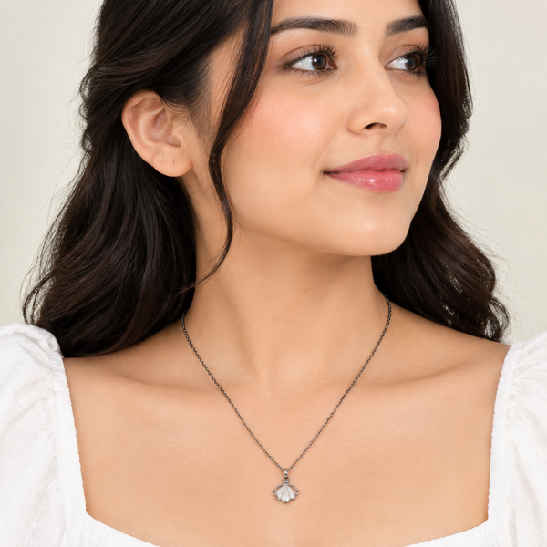 White Shell Pendant Necklace