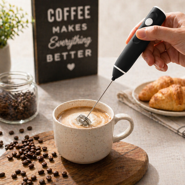 Electric Rechargable Coffee Beater with USB to Type C Charging Small Cable