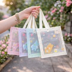 Transparent Gift Bags - Clear Plastic Gift Wrap Bag Reusable