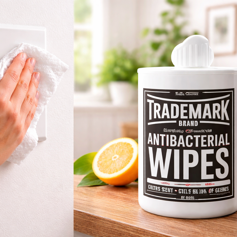 Trademark Wipes Antibacterial Wipes, Surface Cleaning Wipe, Wipes, 80 Count, Fresh Scent, Packet, Ideal for Countertops, Walls, Floors