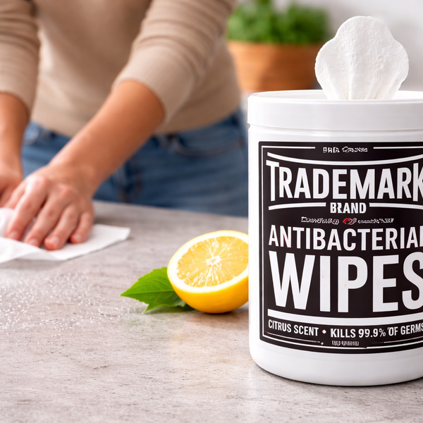 Trademark Wipes Antibacterial Wipes, Surface Cleaning Wipe, Wipes, 80 Count, Fresh Scent, Packet, Ideal for Countertops, Walls, Floors