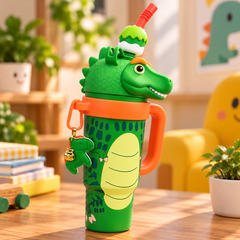 3D Crocodile Animal Vacuum Insulated Kids Tumble