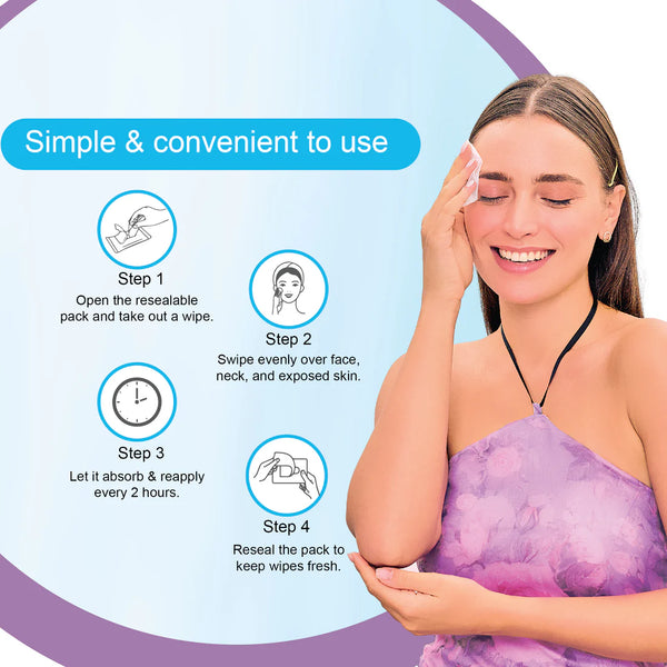 Dr Rashel Sunscreen Wipes - Cucumber