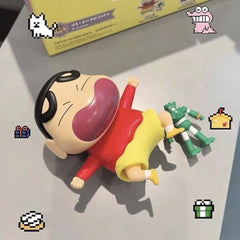 Shinchan Red Yellow Moveable Action Figure, Collectible Anime Character Toy, Crying Expression