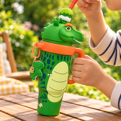 3D Crocodile Animal Vacuum Insulated Kids Tumble