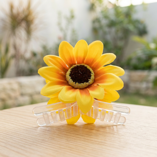 Sunflower & Frangipani Hair Claw