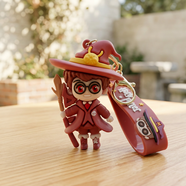 Harry Potter Broom Silicone Keychain