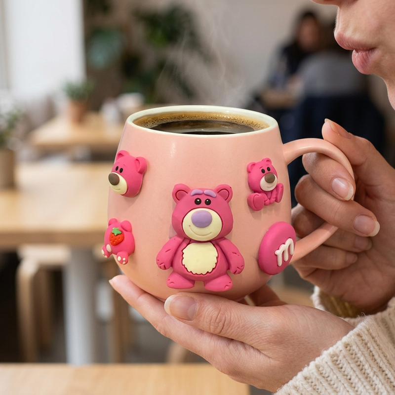 3D Cartoon Character Ceramic Mug