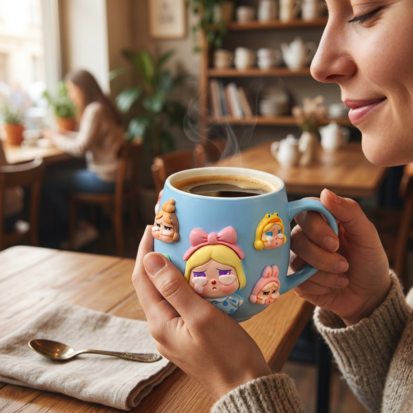 3D Cartoon Character Ceramic Mug