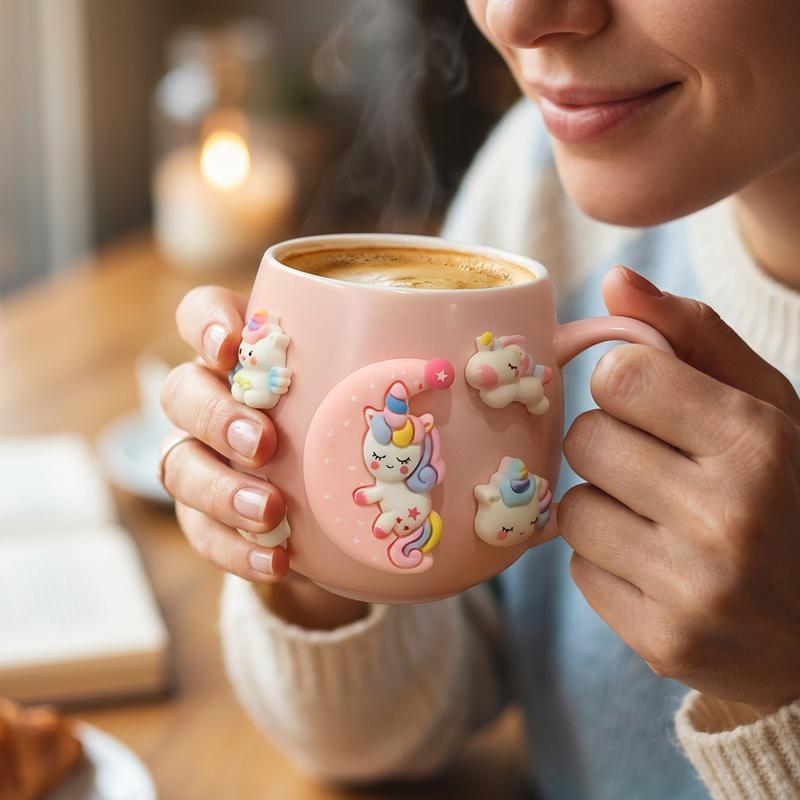 3D Cartoon Character Ceramic Mug
