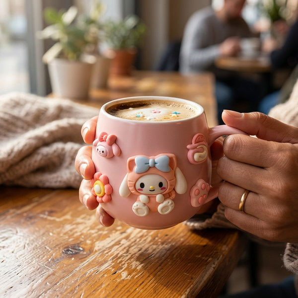 3D Cartoon Character Ceramic Mug