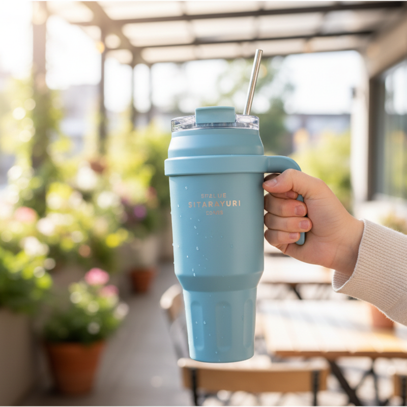 Sitarayuri Tumbler Vacuum Insulated Bottle, Stainless Steel Leakproof, Dishwasher Safe, Spillproof