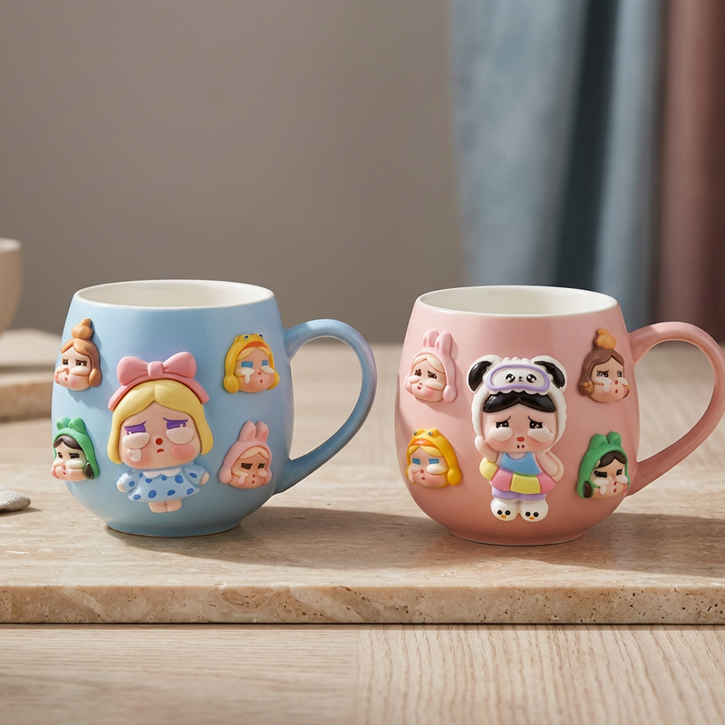 3D Cartoon Character Ceramic Mug