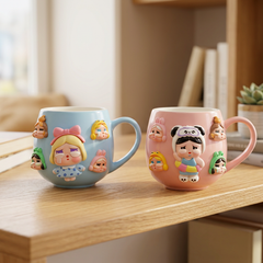 3D Cartoon Character Ceramic Mug