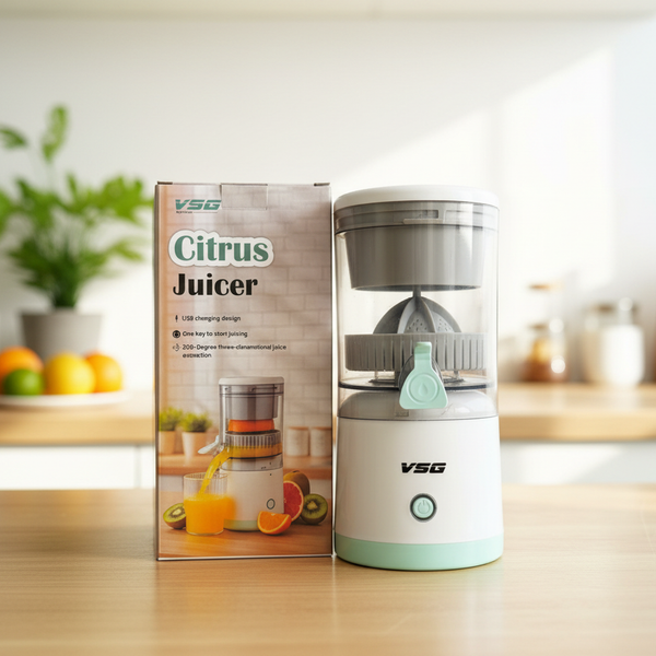 VSG Citrus Juicer Electric Orange Juicer Machine, Wireless Citrus Press Juicer, Manual Mosambi Juice Maker, Instant Juice Machine For Fruit, Mini Portable Juicers, 200ML Capacity - 45W (6 Months Warranty)