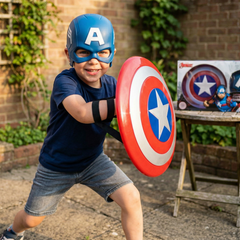 Marvel Avengers Captain America Role-Play Set (Captain America Mask and Magnetic Shield Toy for Role Play)
