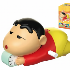 Shinchan Manual Clockwork Toy, 5CM Anime Character, Crawling Push Toy, Children's Birthday Gift Figure, Red and Yellow (Shinchan A)