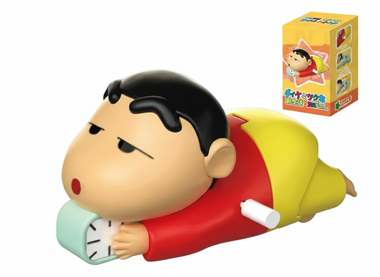 Shinchan Manual Clockwork Toy, 5CM Anime Character, Crawling Push Toy, Children's Birthday Gift Figure, Red and Yellow (Shinchan A)