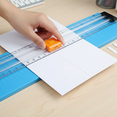Manual Paper Cutter A4 Paper Trimmer with Sliding Track Cuter Paper Multicolour (Pack of 1)